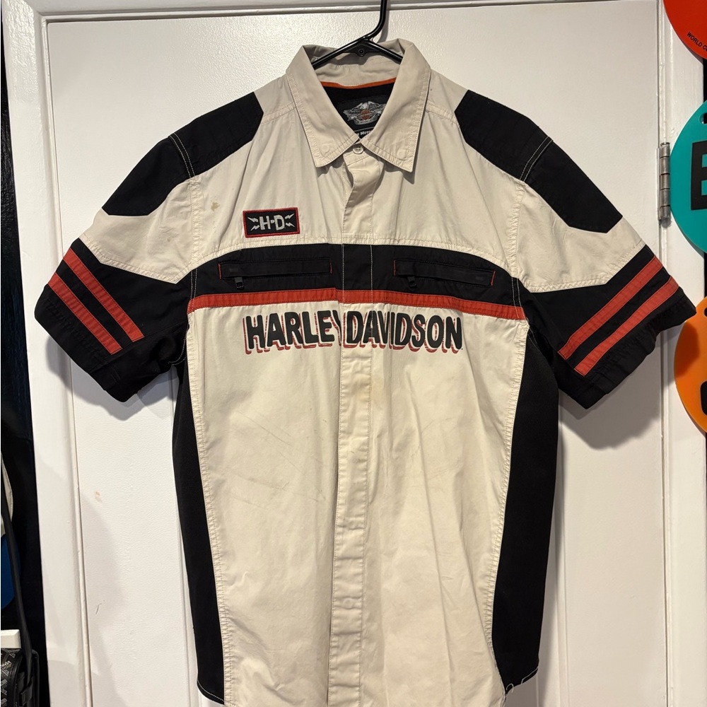 Vintage Harley-Davidson Auto Shop Button Down Shirt